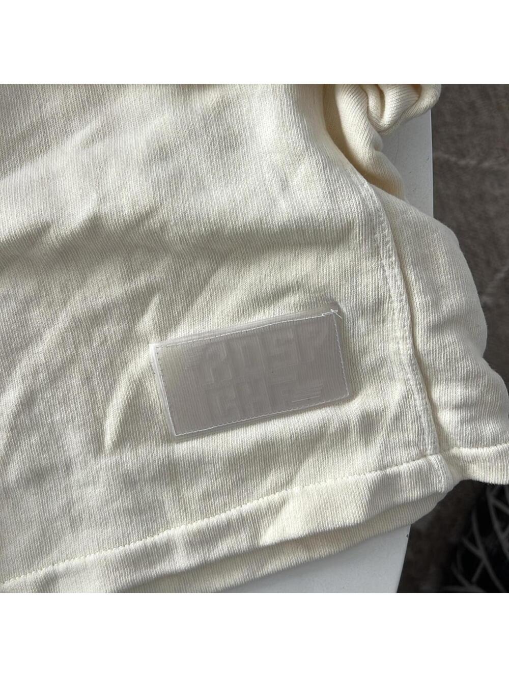 Rosa Cha St. Tropez Cream Graphic Boxy Sweatshirt Hoodie Size Medium - Picture 6 of 7